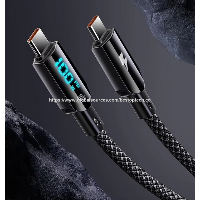 Cable USB Tipo C de Carga Rápida 2026, Nuevo Estilo, 100W 65W 30W, con Pantalla LED, Tecnología Sense, Seguridad y Estabilidad for sale at factory direct price