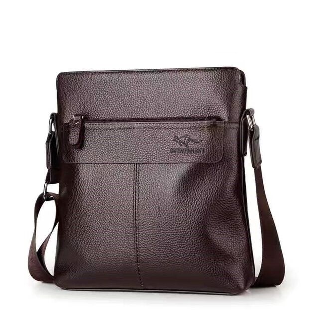 Sac bandoulière en cuir véritable pour hommes, sac à bandoulière en cuir de vachette pleine fleur, sac messager décontracté de grande capacité
