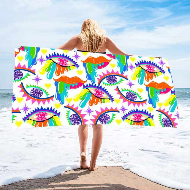 Serviette de plage en microfibre de fabricant professionnel, serviette de plage à séchage rapide, serviette personnalisée de haute qualité, serviette de plage imprimée numériquement for sale at factory direct price