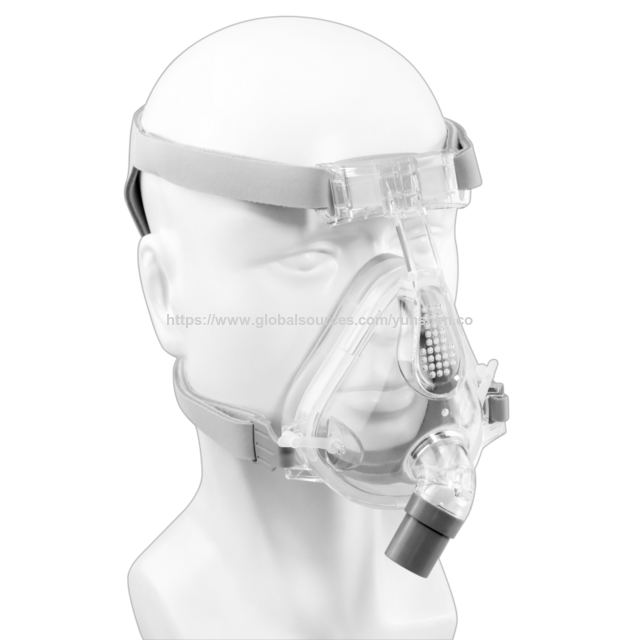 Masque CPAP portable médical, matériau en silicone, respirateur d'oxygène pour adultes, masque CPAP facial complet avec coussinet en mousse for sale at factory direct price