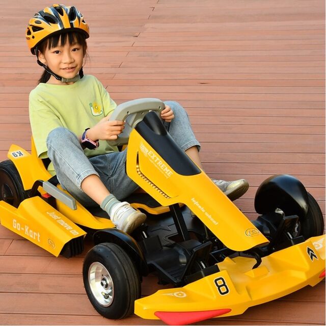 Go-Kart Eléctrico Personal Muy Recomendado, Motor Dual 350W*2, 3 Velocidades, Autonomía de 40-50km, para Niños y Adultos, Uso en Patio Trasero/Exterior