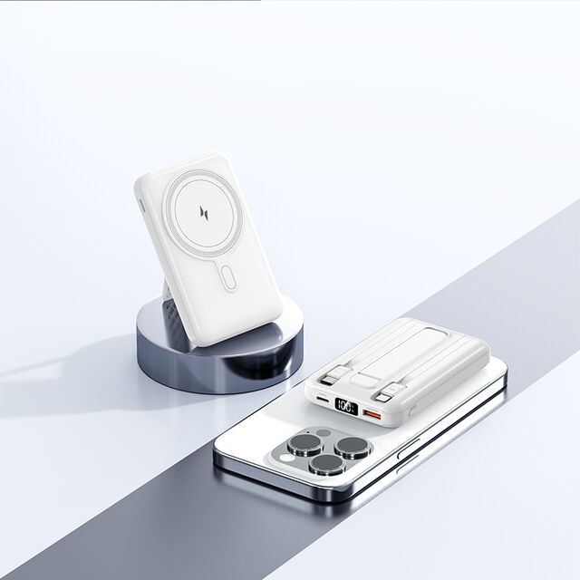 2026 Großhandel OEM/ODM Powerbank mit individuellem Logo, Taschenformat, 10000 mAh, kabellos magnetisch, PD22.5W Schnellladung mit Ladekabeln
