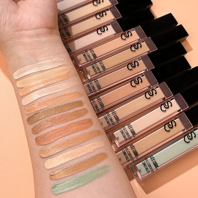 Corretivo Ajustável de Cor com Cobertura Total - Alto Pigmento para Marcas de Acne e Manchas, 12 Cores, Longa Duração, Cruelty-Free e Vegano