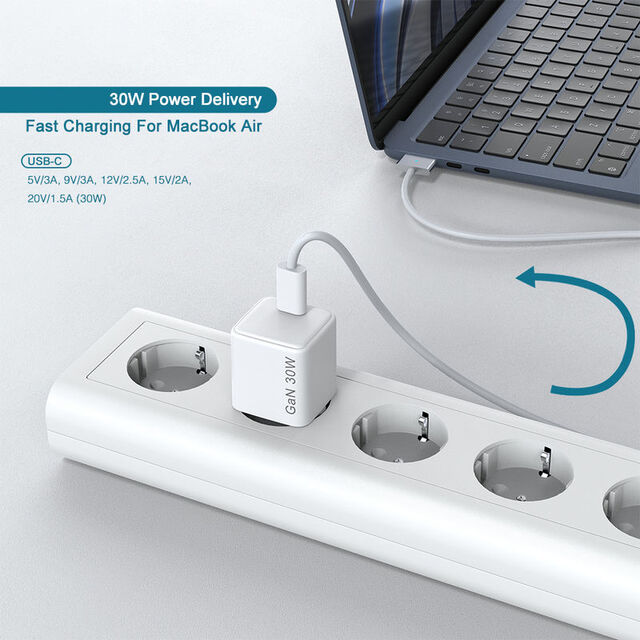 Chargeur GAN pour téléphone portable de conception familiale 30W 35W, adaptateur de charge rapide de type C, chargeur rapide coloré multifonctionnel pour voyages aux États-Unis, UE et Royaume-Uni for sale at factory direct price