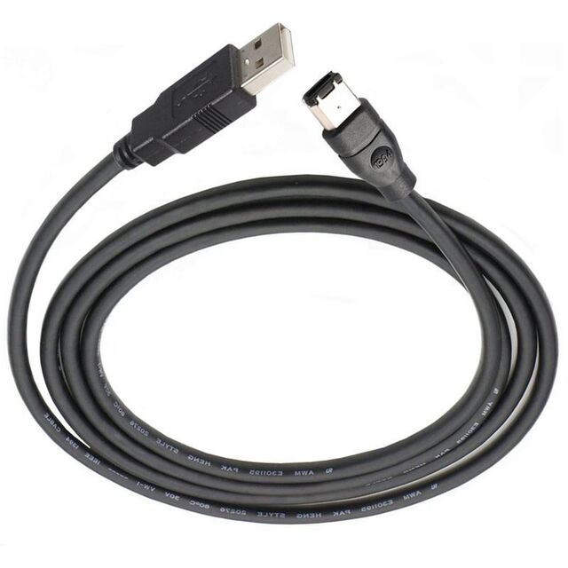 Cable de datos para cámara industrial IEEE 1394 de 6 pines macho a 6 pines macho, cable Firewire, transmisión de audio y video de alta definición for sale at factory direct price