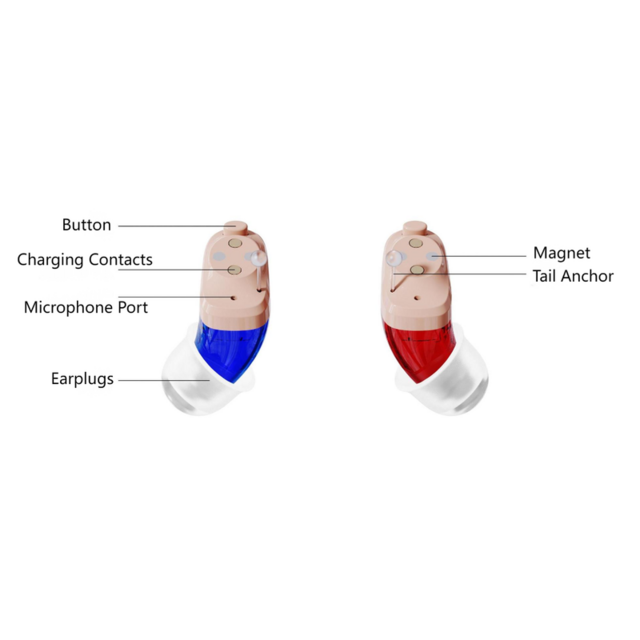 JINGHAO China A17 CIC Invisible Mini Digital Neckband Hearing Aids Rechargeable Hearing Aids 16 Channels for the Deaf Sound for sale at factory direct price