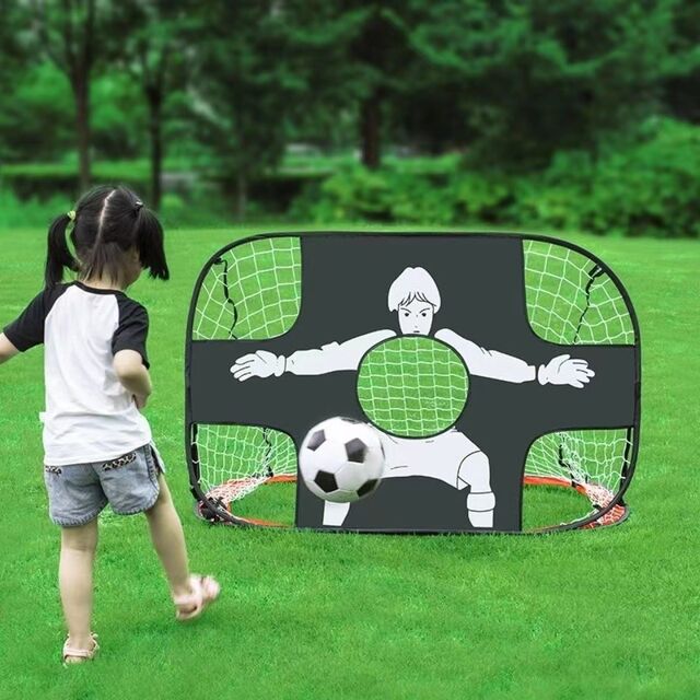 Soccer goals Portable children's football goal and children's training foldable net steel wire beach for sale at factory direct price