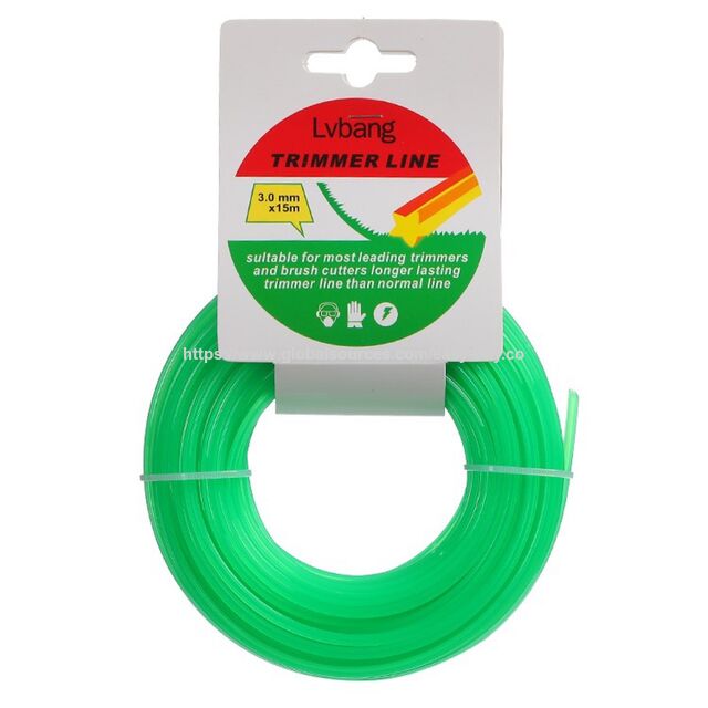 Fio para roçadeira de nylon em formato de estrela para grama, ferramentas de jardim, acessórios para corte de grama, fio de corte 1.6mm-4mm
