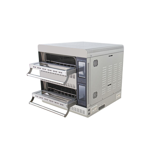 Cheerchef Four à Pizza Commercial à Double Étage Haute Vitesse Sans Ventilation avec Impingement Supérieur et Inférieur Contrôlé Séparément, 10x plus rapide