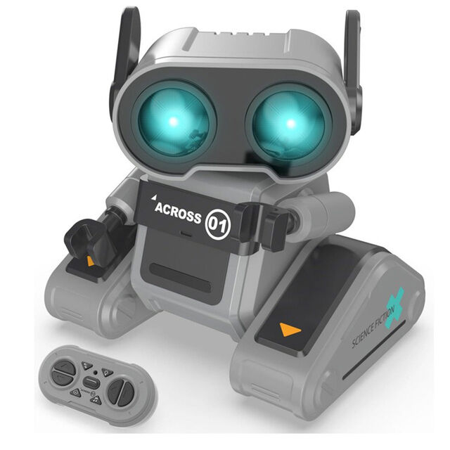 Brinquedos de Robôs STEM para Meninos e Meninas, Robôs Emo Recarregáveis com Controle Remoto, Auto-Demonstração, Cabeça e Braços Flexíveis, Movimentos de Dança