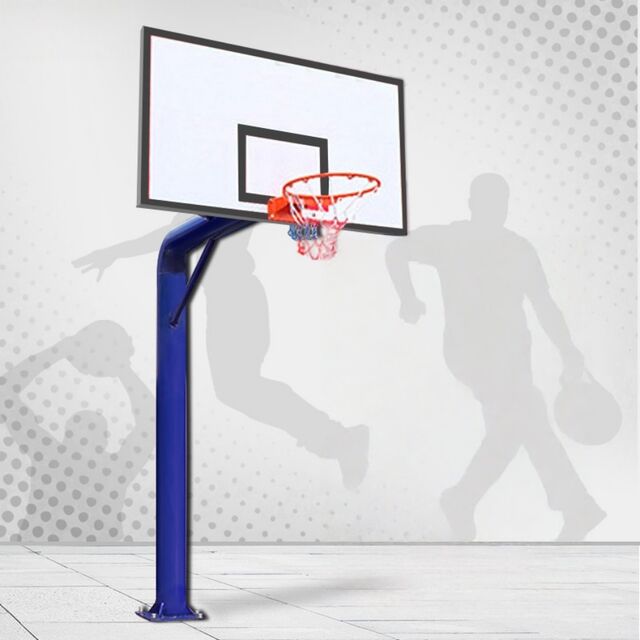 Panier de basket-ball d'extérieur encastré avec panneau en résine, panier de basket-ball pour adultes, type fixe professionnel pour les compétitions. for sale at factory direct price
