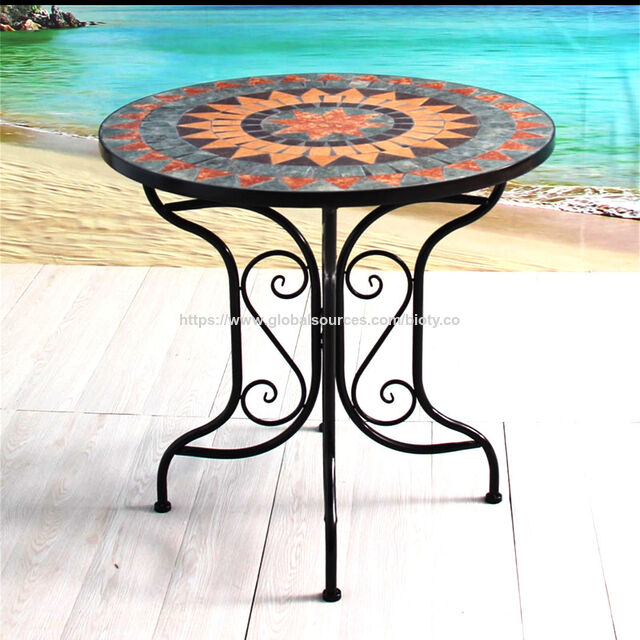 Liquidação de estoque de conjuntos de mesa de mosaico e móveis para exterior inclui mesa de centro de mosaico para exterior e móveis de jardim for sale at factory direct price