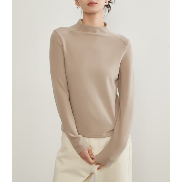 Camada de Base Térmica Feminina, Blusa Premium Gola Semi Alta, Camisa Tricotada Quente e Fashion para Usar em Camadas no Inverno for sale at factory direct price