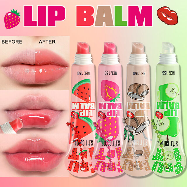 Großhandel Winter 4-Farben Feuchtigkeitsspendendes Frucht-Lippenöl, feuchte Textur, hohe Farbwiedergabe, Spiegelglanz-Lippenöl
