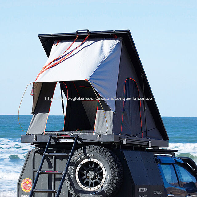 Hartschalen-Dachzelt für Outdoor-Autocamping, Aluminium-Hartschalen-Dachzelte mit Solarpanel for sale at factory direct price