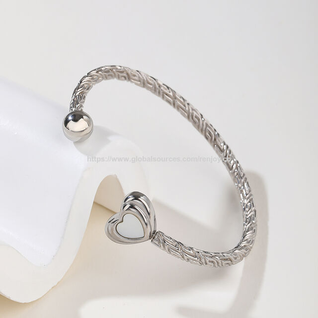 Pulsera Brazalete con Cable de Cristal Chapado en Oro de 8K para Mujer - Brazalete tipo Puño for sale at factory direct price