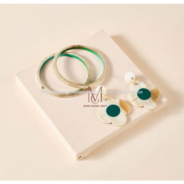Boucles d'Oreilles Bijoux Mode pour Femmes Laque Corne de Buffle Cadeau Fête