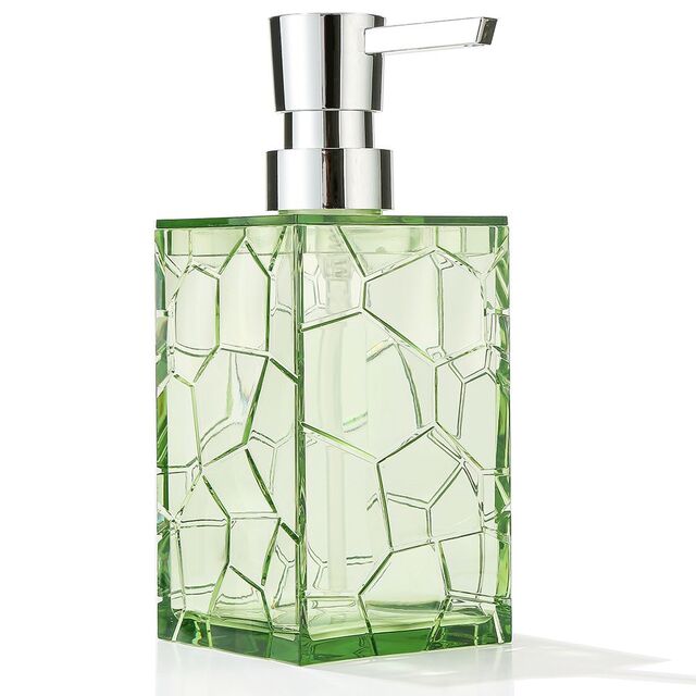Hochwertige, transparente, grüne Acryl-Handdesinfektionsmittelflasche für den Haushalt mit Dosierpumpe for sale at factory direct price