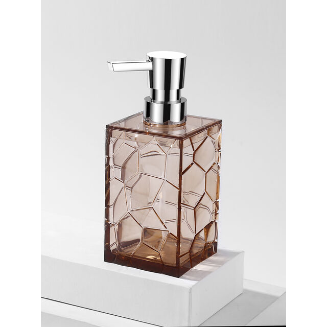 Hochwertige, transparente, braune Acryl-Handdesinfektionsmittelflasche, Haushaltspumpflaschen for sale at factory direct price