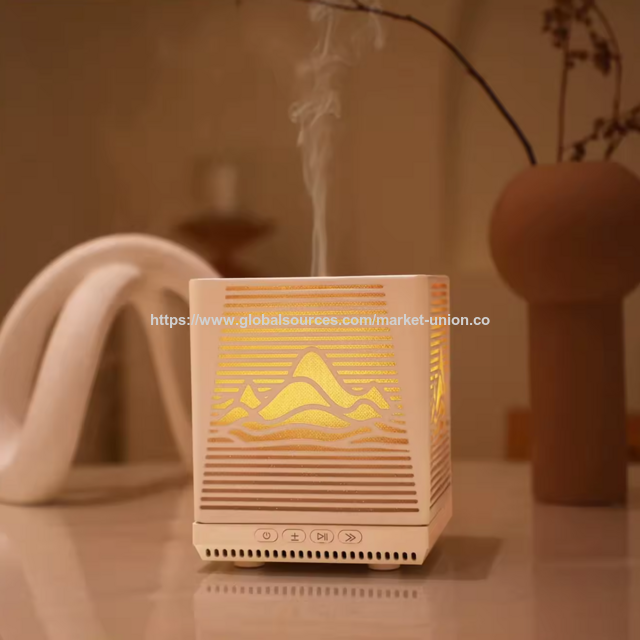Difusor de Aceites Esenciales Metálico con Máquina de Ruido Blanco, 7 Sonidos Naturales Relajantes para Dormir, Humidificador Aromaterapia de Niebla Fría for sale at factory direct price