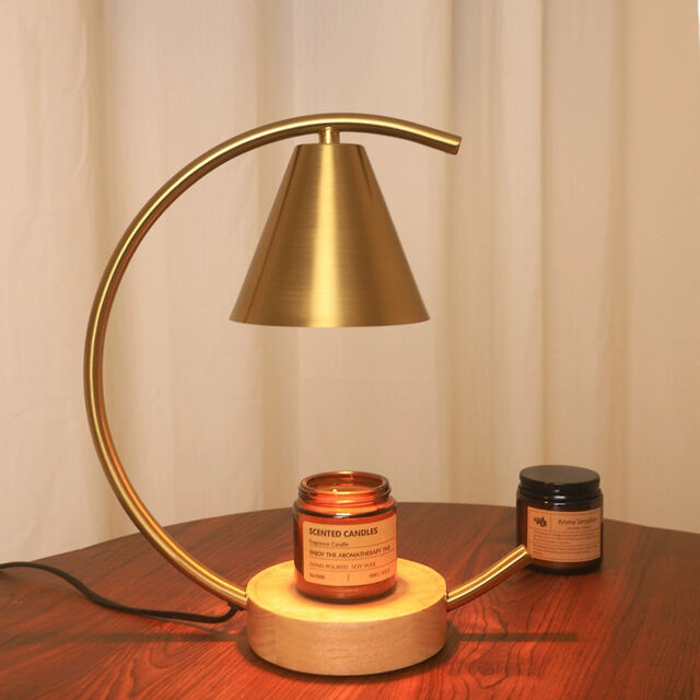 Lámpara de mesa de cera fundida con diseño de media luna al por mayor, lámpara de noche para dormitorio, lámpara de ambiente, calentamiento sin fuego para aromaterapia y velas for sale at factory direct price