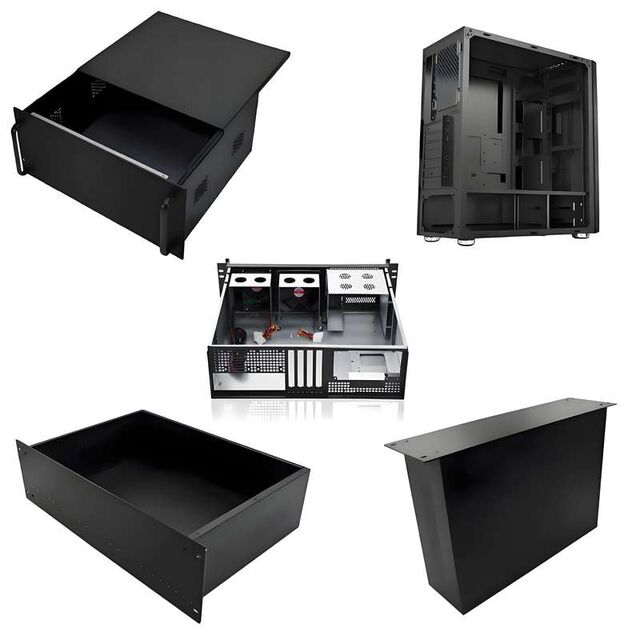 Chasis de Servidor Industrial Compacto 4U 19 pulgadas para MB MATX, Montaje en Rack, Caja de Ordenador Metálica de Aluminio 3.0, Mini Caja de Ordenador de Escritorio for sale at factory direct price