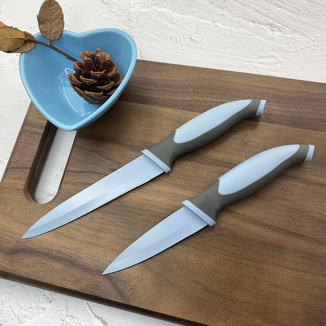 Juego de cuchillos de cocina de acero inoxidable con revestimiento antiadherente, mango de PP, juego de cuchillos de cerámica para cocina, mini cuchillo de bolsillo plegable con mango de PP for sale at factory direct price