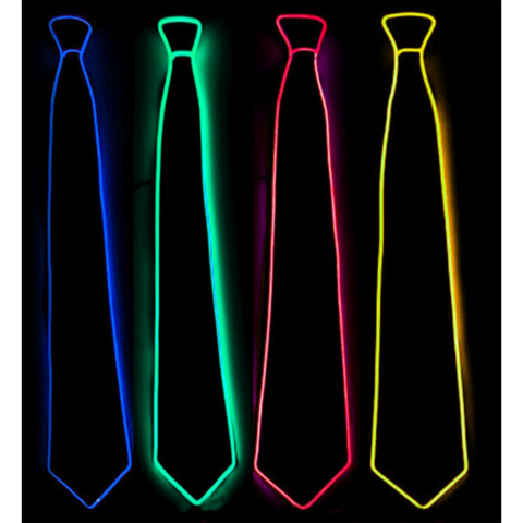 Cravate LED Lumineuse pour soirée, carnaval, danse, déguisement, accessoires de spectacle - Nouveauté