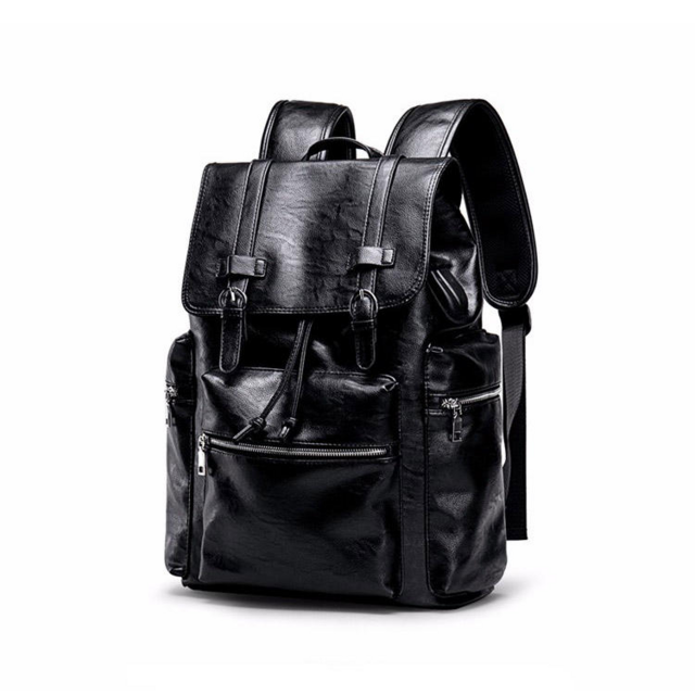 Mochila de Cuero para Viaje, Portátil para Hombre - Bolsos de Mochila