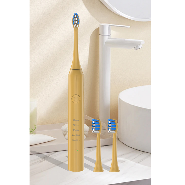 Cabeça de Substituição de Marca Própria Natural Biodegradável Ecológica Escova de Dentes Elétrica de Bambu Escova de Dentes Elétrica de Bambu for sale at factory direct price
