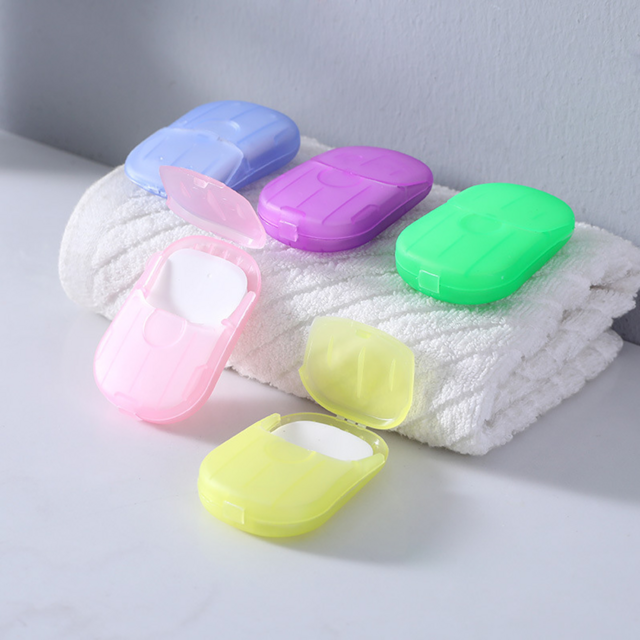 Papel de jabón portátil para viajes al aire libre, espuma disolvente para lavado de manos, jabón desechable for sale at factory direct price