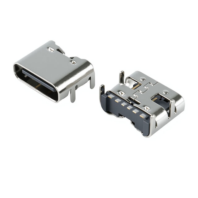 Fabricant OEM Prix de gros Connecteur d'embase USB-C 6Pin Connecteur USB Type C SMT Horizontal pour carte PCB