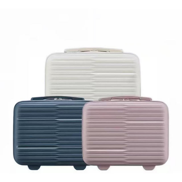 Fashionable 14 Inch Mini Lightweight Waterproof Cosmetic Bag Portable Password Box Zipper Closure Small Suitcase Plastic .