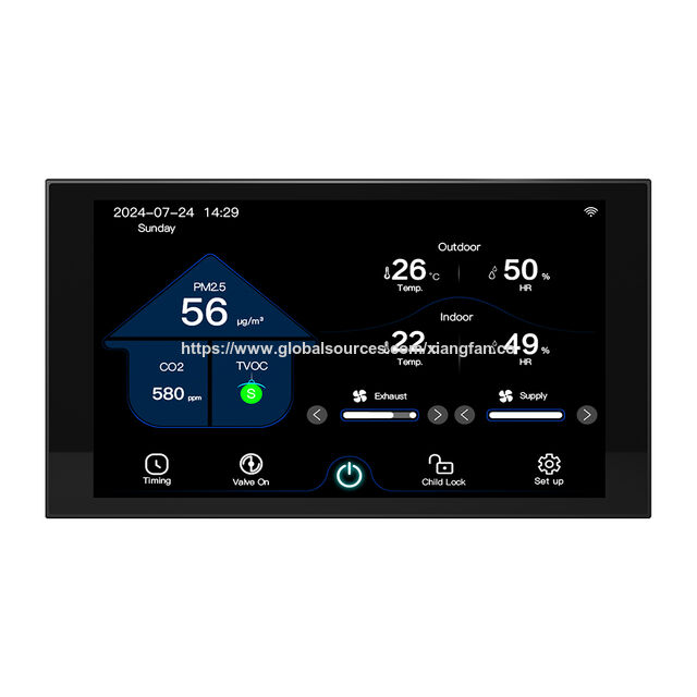 High End Erv/ Hrv Heat Recovery Ventilation System Lcd Color Screen ...