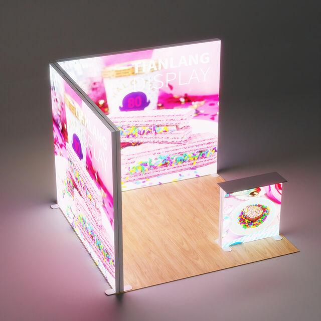 شاشات عرض معارض جدار نسيج SEG LED 3x3 متر، تصميم معياري، تركيب بدون أدوات في عشر دقائق