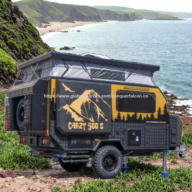 Caravane Compacte Pop-Up de Camping la Plus Vendue avec Suspension Tout-Terrain Robuste pour le Transport Touristique for sale at factory direct price