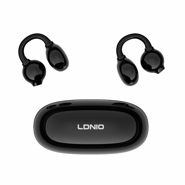 LDNIO T09 سماعات توصيل عظم الأذن اللاسلكية مع شاشة رقمية، سماعات أذن رياضية HIFI للهواتف