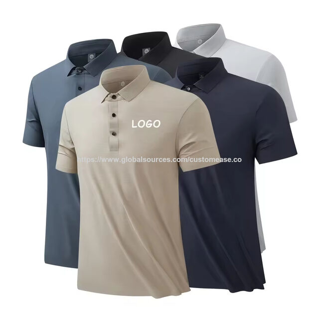 Herren Polo Shirt mit kurzen Ärmeln, normale Passform, Spandex-Mischung, hochelastisch, Sublimationsdruck, feuchtigkeitstransportierend, schnell trocknend, Golf-Polo
