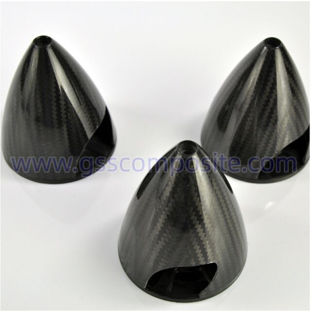 Cône d'hélice en fibre de carbone 3k de 95 mm (3,75 pouces) avec plaques arrière en aluminium pour avion modèle RC radiocommandé