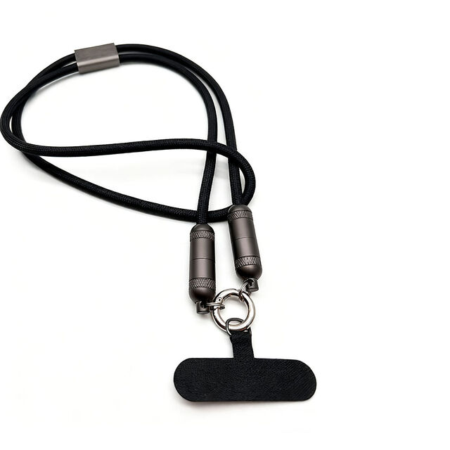 Neues, verbessertes, geflochtenes Umhängeband, USB Typ C auf C, Datenübertragung, neue Handschlaufe, 60W Schnellladekabel