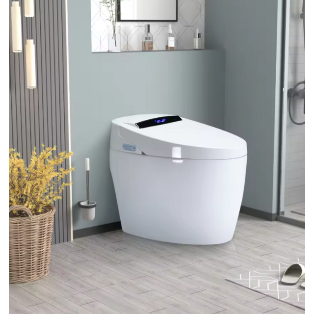 Intelligente Toiletten mit beheiztem Bidet-Sitz. Tragbare Toilette mit eingebautem Bidet. Intelligente Toilette mit automatischer Öffnungs-/Schließfunktion des Sitzes. Bidet-Toilette OEM