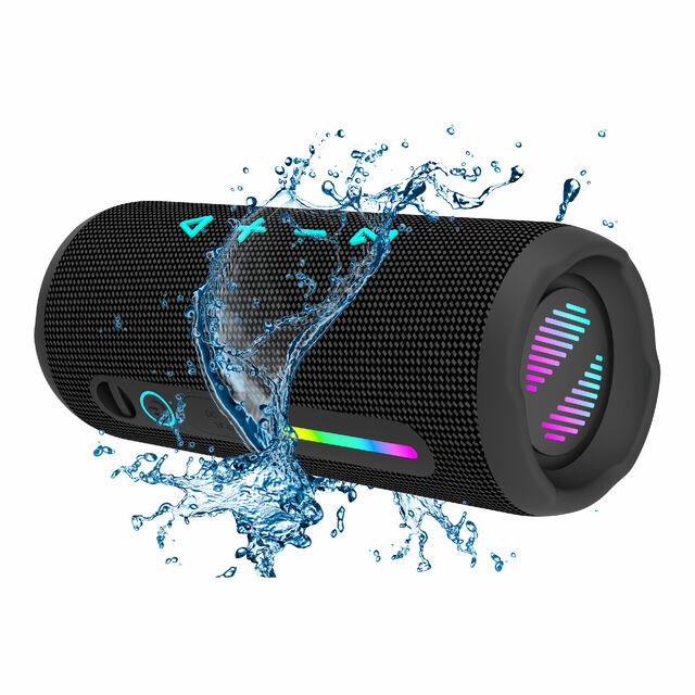 Haut-parleur Bluetooth Étanche 2025, Portable, Sans Fil, IPX7, Haute Qualité, Musique Forte, Fête, Basses Puissantes, Lumière RGB pour Soirées