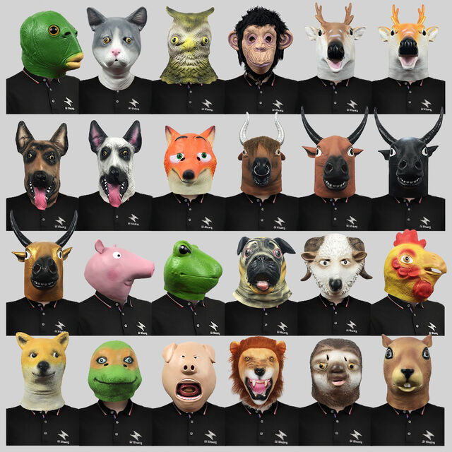 Masques d'animaux 3D pour fêtes de maquillage, masques de cosplay pour fêtes d'Halloween for sale at factory direct price
