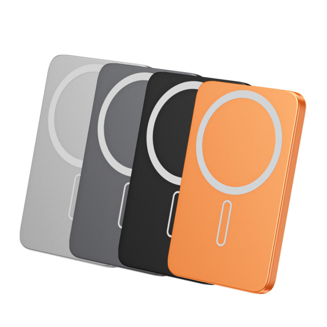 ODM 5000mAh CB Mini Powerbank Portátil Delgado de Aluminio, Cargador de Teléfono Inalámbrico Magnético de 20W con Pantalla Digital