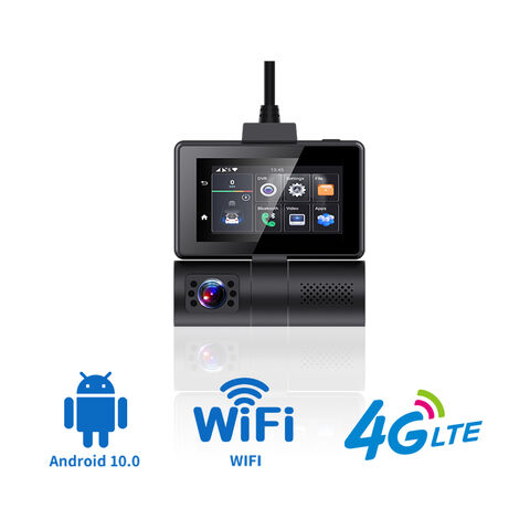 Caméra de Voiture 4G 2 en 1 avec Wifi, Suivi GPS, Support Vidéo en Direct 4G sur Téléphone, Compatible Carte Max. 256GB, Enregistrement HD 1080p