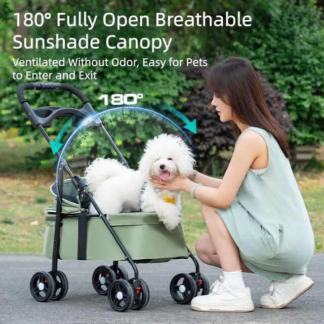 Cochecito para Mascotas de Venta Caliente 2025 para Perros y Gatos, Ligero y Plegable, Cochecito para Perros Pequeños, Gatos y Teddy for sale at factory direct price