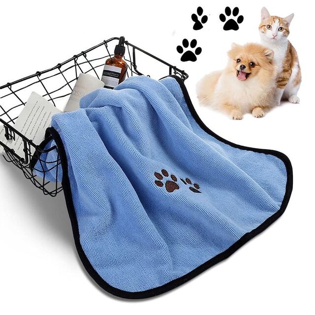 Juegos de limpieza Toalla de aseo para mascotas de microfibra suave de secado rápido y absorbente para bañar y limpiar perros y gatos sin desprender pelusa for sale at factory direct price