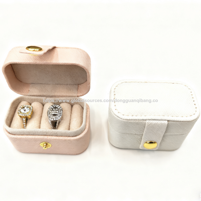Kleine tragbare Kunststoffbox mit Knopf zum Fabrikpreis, Schmuckaufbewahrungsbox für Ringe, Ohrringe, Ohrstecker, mit individuellem Logo