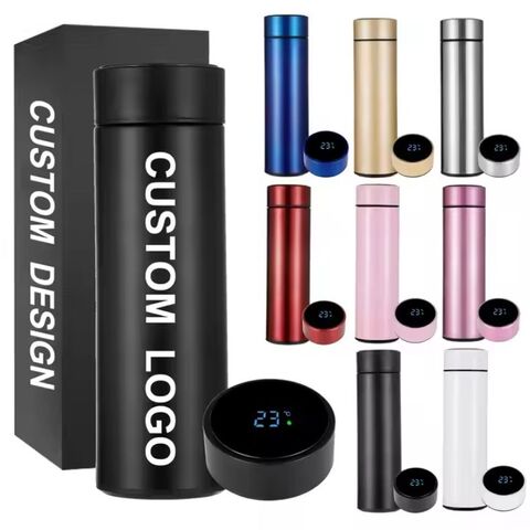 500ml Smart LED Wasserflasche mit individuellem Logo, Vakuum-Thermobecher, Digitale Thermo-Manufaktur, Vakuum-Teeflasche mit Temperaturanzeige