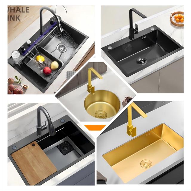 Évier de cuisine à un bac en acier inoxydable 304 certifié CE, grande capacité avec comptoir, éviers de cuisine pour la cuisine for sale at factory direct price
